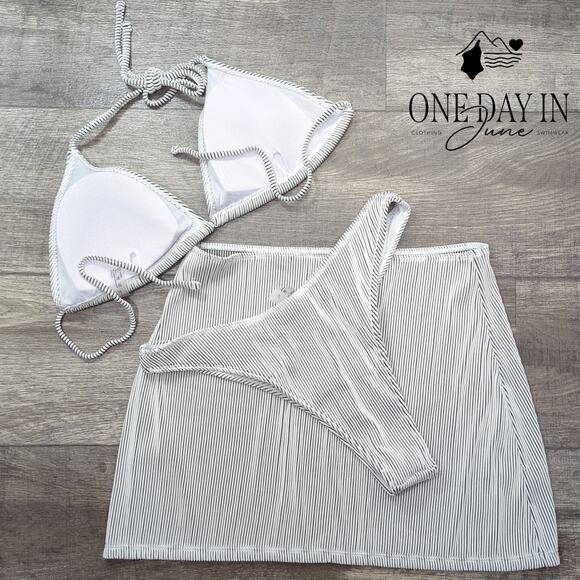 CharmLeaks Adjustable Triangle 3 Piece Bikini Swimsuit Size XL - Picture 6 of 6